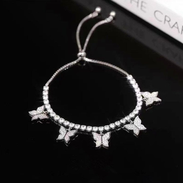 Bransoletka tenisowa Camelia Butterfly - delikatny, błyszczący design