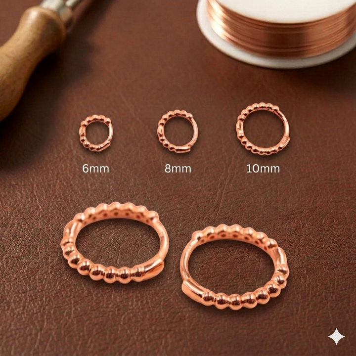 Male Copper Earrings by Patricia - Delicate Everyday Copper Jewelry