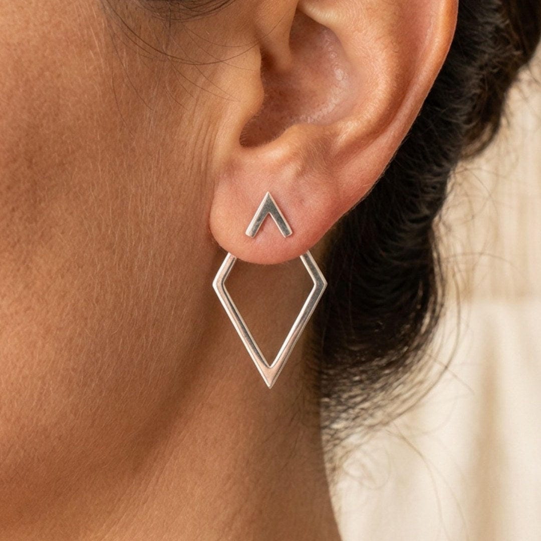 Geometryczne kolczyki sztyfty w stylu boho