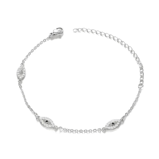 Diamentowa bransoletka z okiem ochronnym – błyszczący amulet ochronny