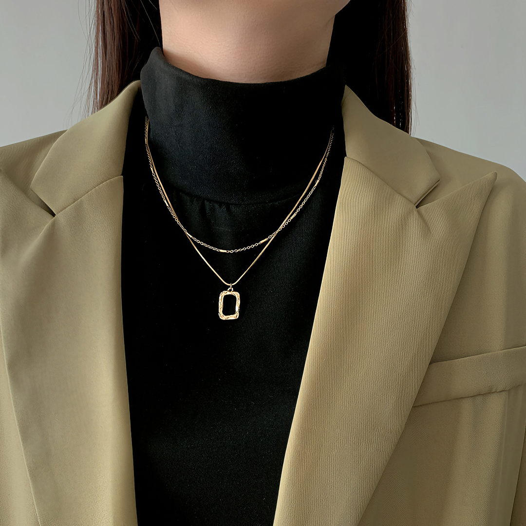 Abigail Delicate Layered Pendant Necklace