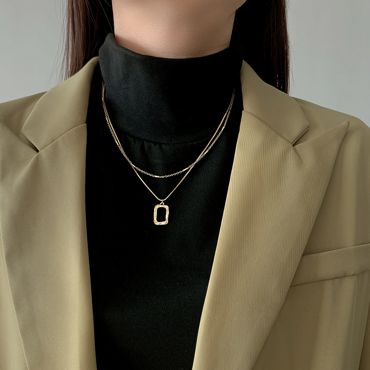 Abigail Delicate Layered Pendant Necklace