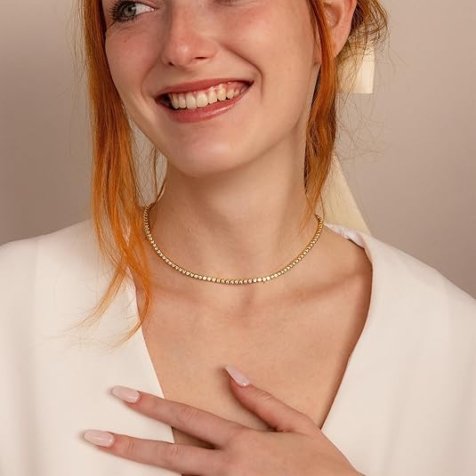 Teniska ogrlica | Zlato