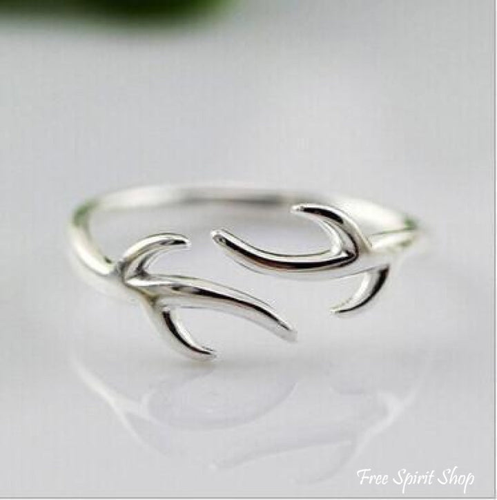 925 Silver Antler Ring