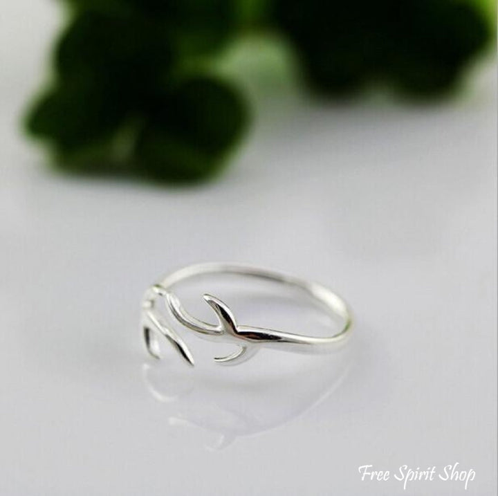 925 Silver Antler Ring