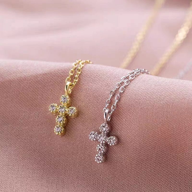 MINI DIAMONDS CROSS NECKLACE