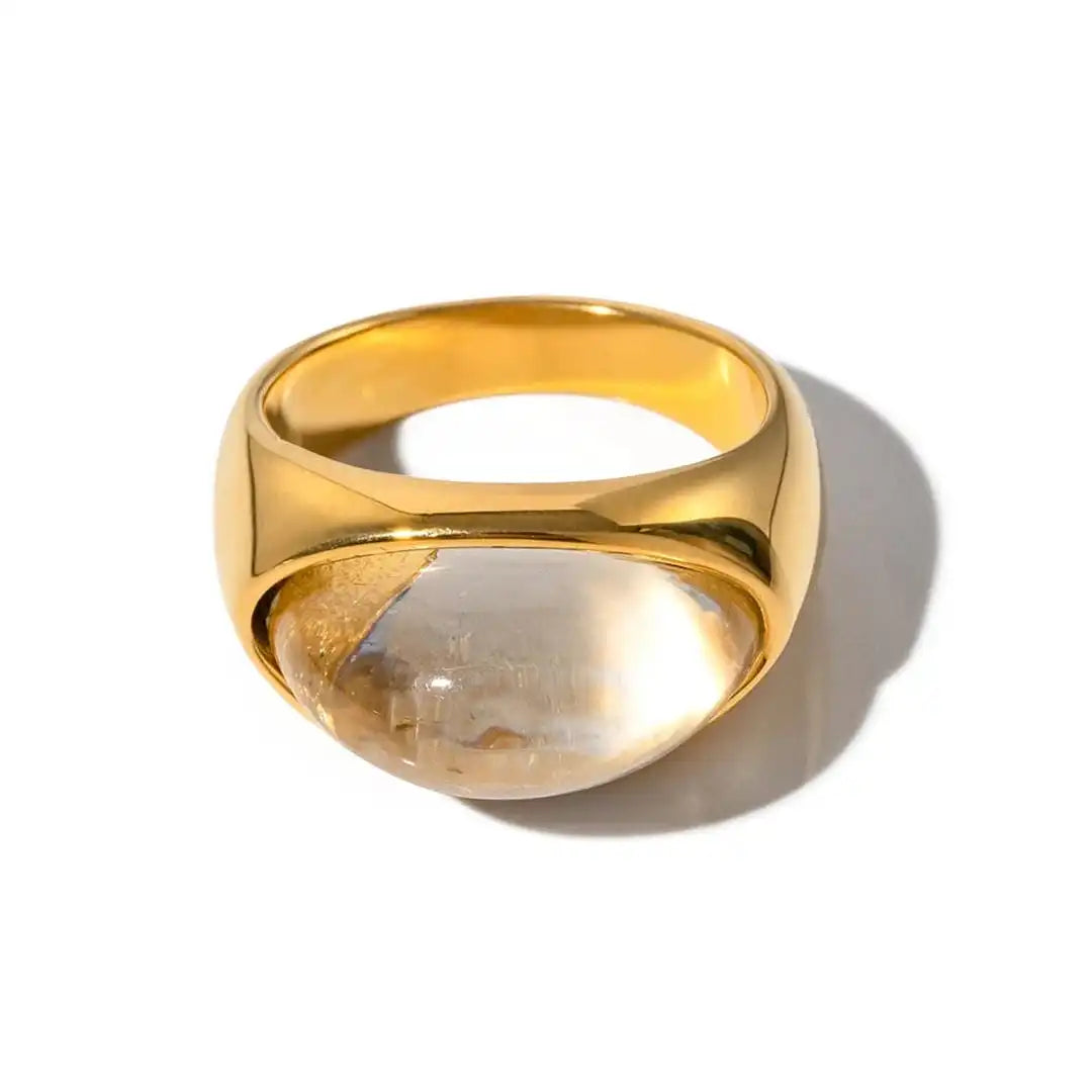 Unique ring with a natural stone