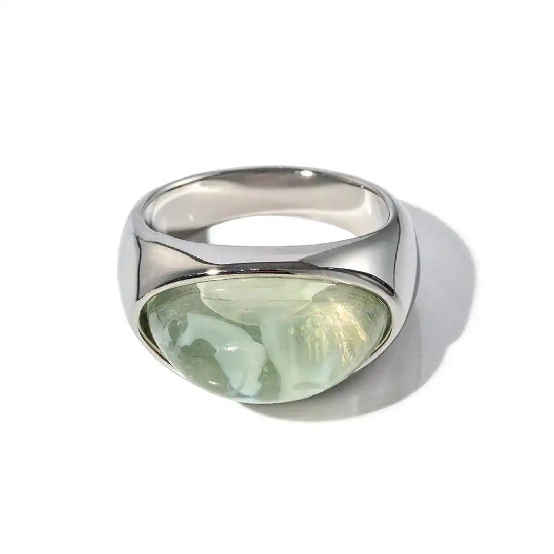 Unique ring with a natural stone