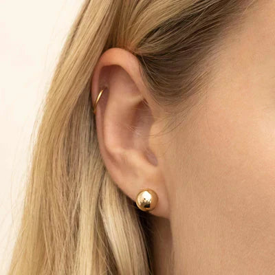 Naušnice s kuglicama od bijelog zlata