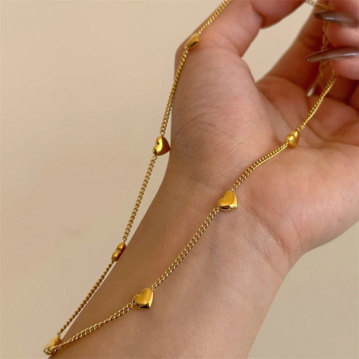 Kylie Delicate heart pendant necklace - Elegant everyday jewelry