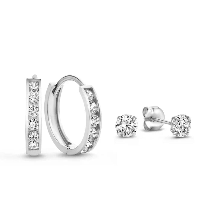 Dara Brillane Earring Set with Stones | Gold