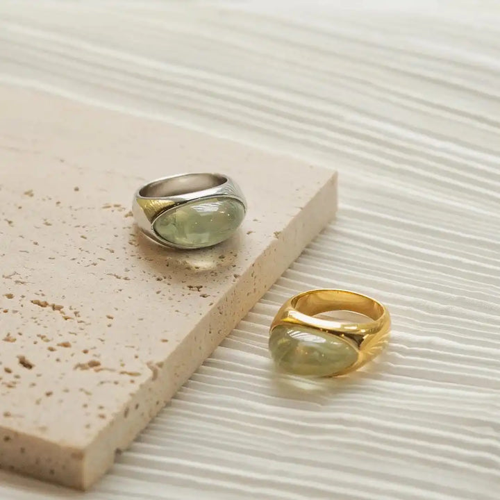 Unique ring with a natural stone