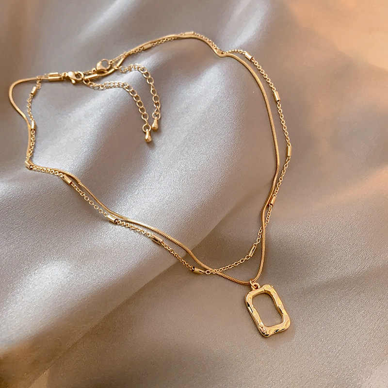 Abigail Delicate Layered Pendant Necklace