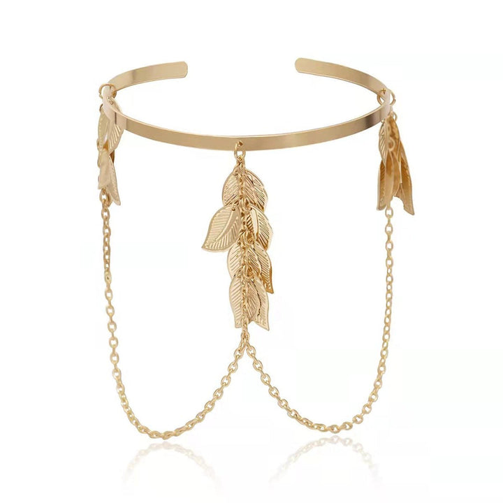 Fortune Leaf Upper Arm Bracelet - Elegant Leaf Jewellery
