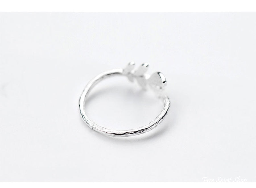 Green Leaf 925 Silver Ring