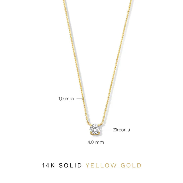 Cléa Moissanite ogrlica | Zlato