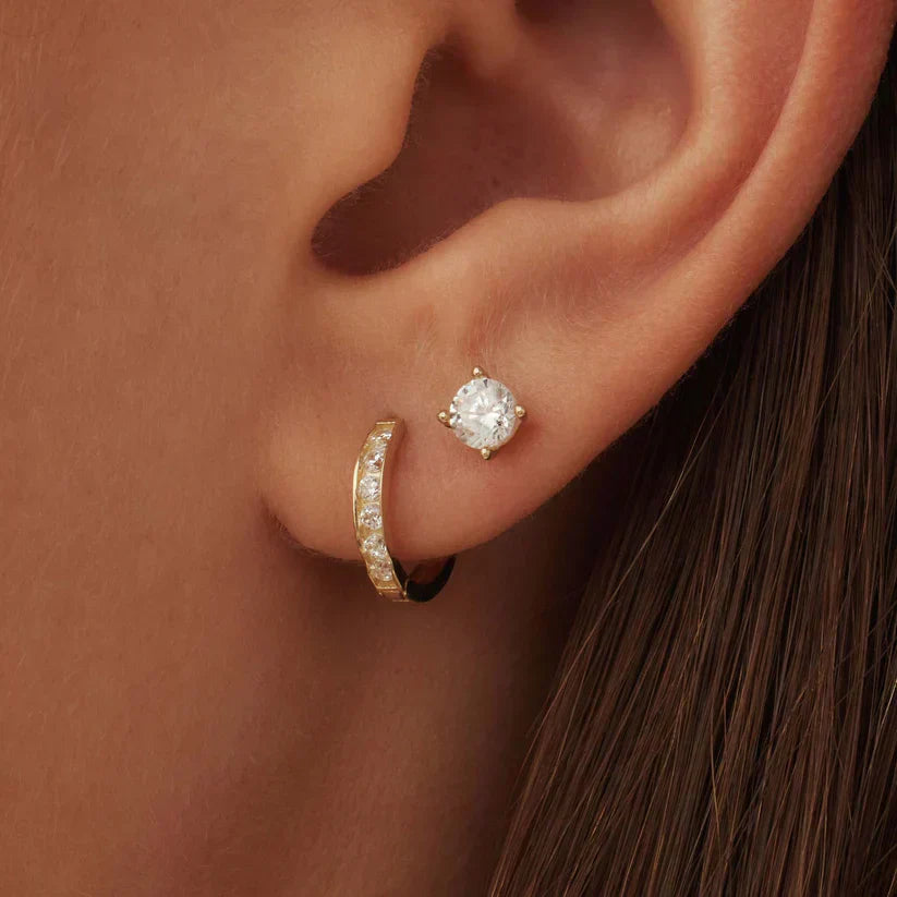 Dara Brillane Earring Set with Stones | Gold