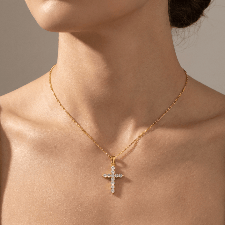 SPARKLE CROSS NECKLACE