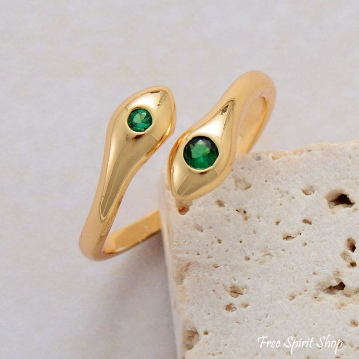Transformation Emerald Snake Ring