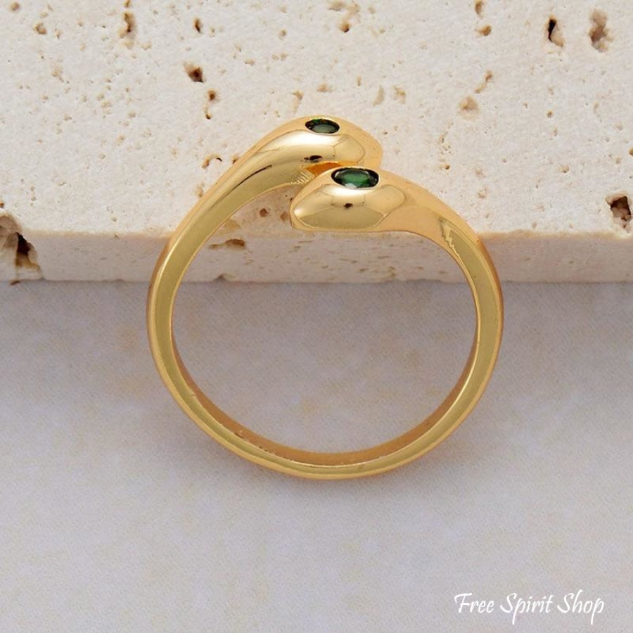 Transformation Emerald Snake Ring