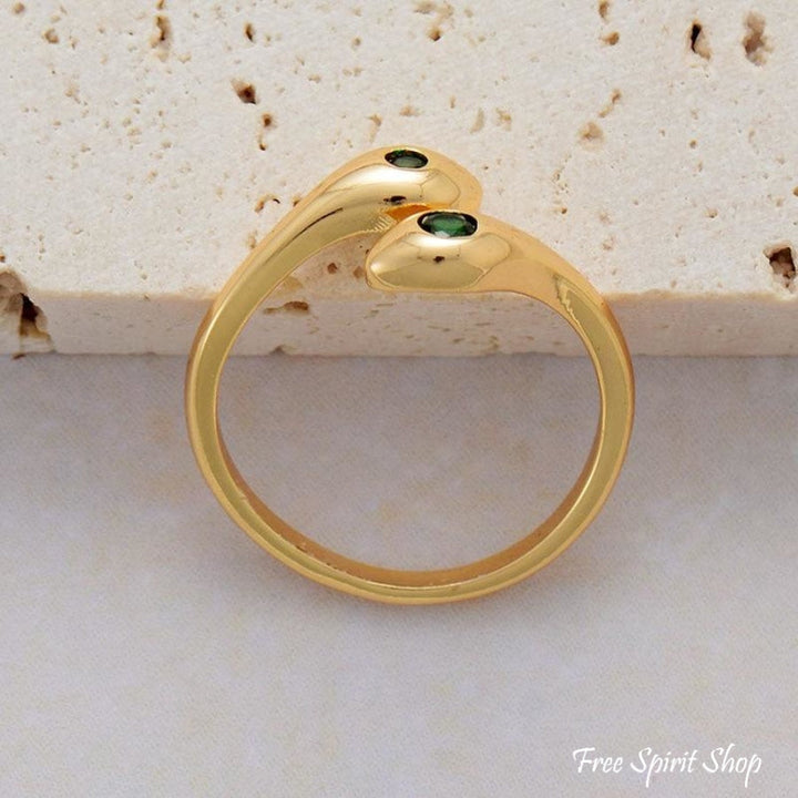 Transformation Emerald Snake Ring